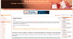 Desktop Screenshot of gig-events-guide.com